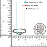 - Прстен За прсти За очи Прстен Стерлинг Сребрени Тенки Прилагодливи Стилски Прстени За Жени