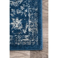 Nuloom Paisley Verona гроздобер персиски тркач килим, 2 '6 10', темно сина боја