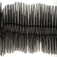 Едноставност плетен шифон руфле 1,5 x10yd-црна