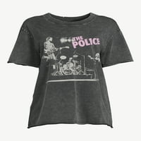 Изматете ја женската графичка маица за полициска турнеја со кратки ракави