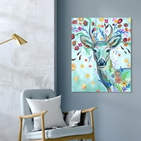 Wynwood Studio Animals Wall Art Canvas Prints 'Fawn Blossom' ’и диви животни - сина, црвена боја