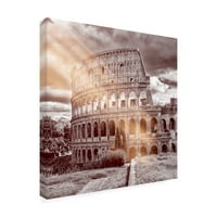 Трговска марка ликовна уметност „Долче Вита Рим Колосеум од Рим IV“ платно уметност од Филип Хугонард