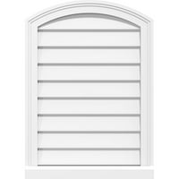 26 W 28 H Arch Top Surface Mount PVC Gable Vent: Нефункционално, W 2 W 2 P Brickmould Shill Frame