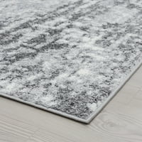 Современа површина килим апстрактна сива, крем затворен распрскувачки лесен за чистење