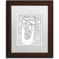 Трговска марка ликовна уметност Вода инфузија платно уметност од здраво ангел, бел мат, дрвена рамка