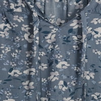 COMO BLU PLUS SIGUNE RUFFLE SLEEVE FLORAL PRINT BLUSE