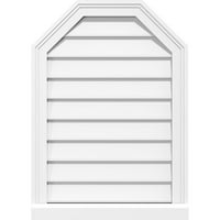 40 W 36 H октагонална горната површина за монтирање PVC Gable Vent: Нефункционално, W 2 W 2 P BRICKMOLD SLE