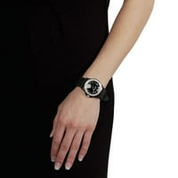 Brinley Co. Co. Women'sенски CZ Accented Silicone Link Watch