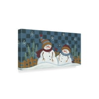 Заштитена марка ликовна уметност „Снежни луѓе на платното на платно од Беверли Johnонстон