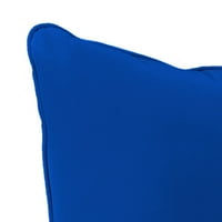 Јордан Производство на Sunbrella 46.5 24 Canvas Pacific Blue Solid Rectangular Outdoor Deep Cooding Cotion и задната перница