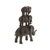 10 14 Браун Полистон Слон Скулптура