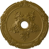 Ekena Millwork 26 OD 3 4 ID 1 2 P ATTICA со медалјон на розови тавани, злато со рачно насликани