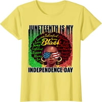 Јуни-тинејџерски Ден На Независноста Афро Меланин Природна Коса Женска Маица