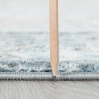 Современа површина килим апстрактен сина тркачка во затворен простор лесен за чистење