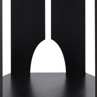 Мебел на Америка Маура модерна шестоаголна крајна табела, еспресо