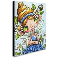 Трговска марка ликовна уметност Daisy Flower Fairy Canvas уметност од ennенифер Нилсон