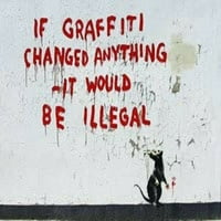 Бенкси-Ако Графити Промени Нешто ПЛАТНО ИЛИ ПЕЧАТЕЊЕ ЅИД УМЕТНОСТ