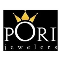 Pori Jewelers 10k цврсто розово злато дијамант-секори z почетен приврзок со ланец кутија