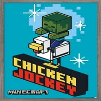 Minecraft - Пилешко Џокеј Ѕид Постер, 22.375 34