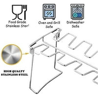 Слотови Држач За Пилешки Нозе И Решетка За Крилја За Печка За Пушачи На Скара Совршен Готвач