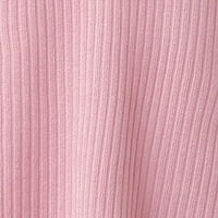 Женска Маица В Маица За Вратот Еднобојна Маичка Дами Секојдневен Пуловер Блузи Розова 5XL