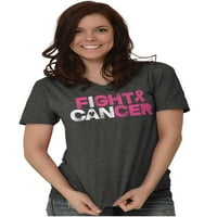 Може Да Се Бори Против Ракот На Дојката Воин Против Вратот Маица Маици Жени Бриско Брендови Л