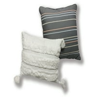 Подобри домови и градини Мулти боја Могул Пајсли 5-парчиња утешител сет со декоративни перници, целосна кралица