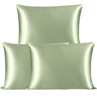 Уникатни поволни цени мама мазна свилена перница, стандард, зелена