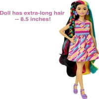 Барби Целосно Коса Модна Кукла Со Срце Тема, Екстра-Долга Коса И Стил Додатоци