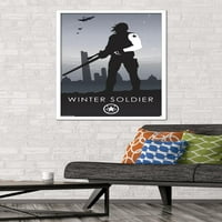 Марвел Стрипови-Зимски Војник-Минималистички Ѕид Постер, 22.375 34