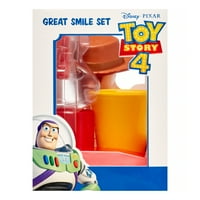 Приказна за играчки на Дизни Пиксар 3-парчиња одлична насмевка четка за заби и сет на држачи