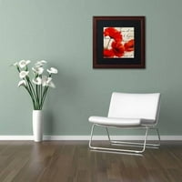 Трговска марка ликовна уметност Coquelicots Rouge I Canvas Art by Color Bakery Black Matte, Rame Rame