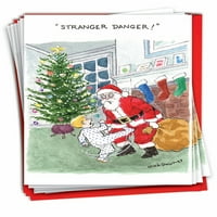Смешни Среќен Божиќ Картички - Странец Опасност Б1186