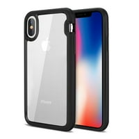 Реико Безжичен iPhone X iPhone XS Тврда Проѕирна Пластична Кутија TPU Во Чиста Црна Боја