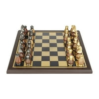 Decmode 16 4 Златен алуминиумски шах игра, 1 парчиња