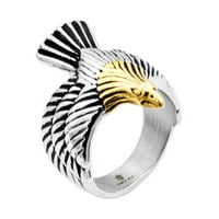 Менс златен позлатен прстен од орел од не'рѓосувачки челик