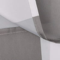 Сет за завеси за туширање со куки водоотпорна ткаенина 70 x70 - Бело и сиво