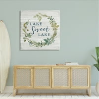 СТУПЕЛ ИНДУСТРИИ Слатка езеро Цитат Рустикална цветна ботаничка рамка крајбрежна сликарска галерија, обвиткана со платно печатење wallидна уметност, 36, дизајн од Си