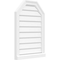 26 W 16 H октагонална горната површина на монтирање PVC Gable Vent: Нефункционално, W 2 W 2 P Brickmould Slight Frame