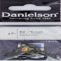 Даниелсон Барел Вртлив Риболов Додаток, Црна, Големина 3, 4-пакет