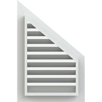 Ekena Millwork 24 W 34 H половина врв на врвот на левиот терен: Функционален, PVC Gable Vent W 1 4 рамка за рамна трим