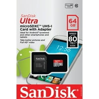 Sandisk SDSQUNC064GAN6MA Мобилни Ултра microSDXC 64GB UHS-Јас Мемориска Картичка