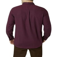 Chaps Meanse Flannel со долги ракави Флонела со големина на кошула XS до 4xB