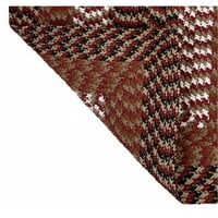 Подобри трендови Бургундска лента алпски полипропилен плетенка килим, 8 '8' октагонален за сите возрасти