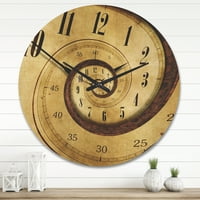 Дизајн на „Бескрајниот временски спирален часовник“ модерен часовник од дрво