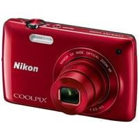 Nikon Coolpi S Megapixel Компактна камера, црвена