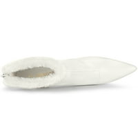 Уникатни поволни цени за женски зашилени пети на пети крзнено крзно чизми со крзно од пета