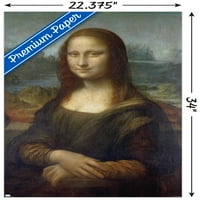 Мона Лиза Од Леонардо Да Винчи Ѕид Постер, 22.375 34
