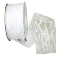 Reliant Ribbon Сите прилика бела лента со чипка Шарлин, 900 2,5