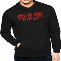 Netfli Stranger Things Men's Man's Loge Graphic Graphic Hoodie Sweatshirt со џеб